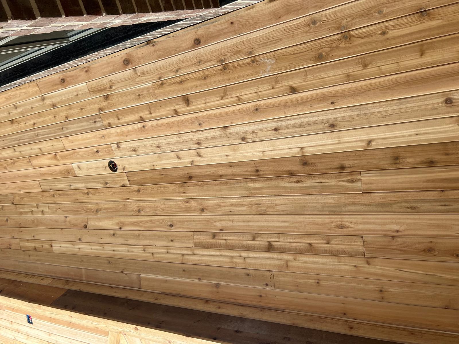 Patio cover wood finish 19